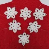 6 gehäkelte Sterne/Schneeflocken
