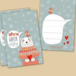 10 Geschenkanhänger „Warm winter wishes“ /// ABVERKAUF