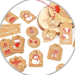 10 Geschenkanhänger Weihnachten inkl. Bänder | 3 - 7 cm