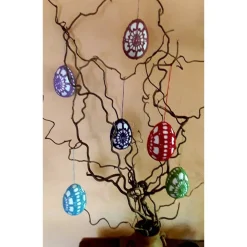 3 große umhäkelte Ostereier