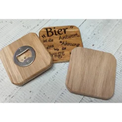 2 in 1 Untersetzer mit integriertem Flaschenöffner