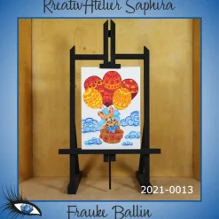 ►2021-0013◄ Karte A5 - OSTERN - "Osterhase im Körbchen"