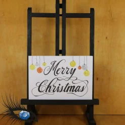 ►2021-0148◄ Karte A6 - WEIHNACHTEN "Merry Christmas + Weihnachtskugeln"