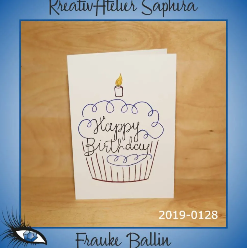 ►2019-0128◄ Karte B6 - GEBURTSTAG "Happy Birthday"