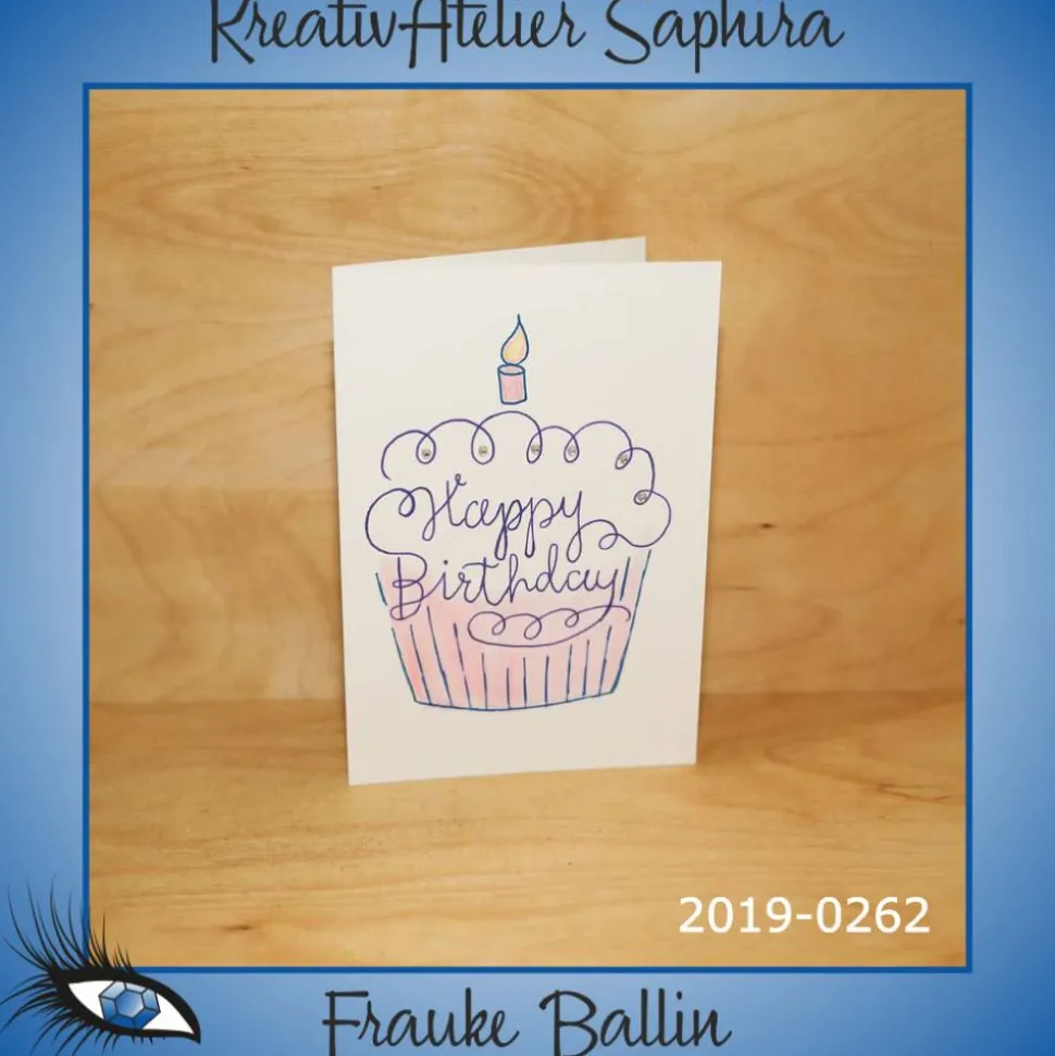 ►2019-0262◄ Karte B6 - GEBURTSTAG "Happy Birthday"