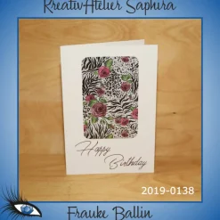 ►2019-0138◄ Karte B6 - GEBURTSTAG "Happy Birthday"