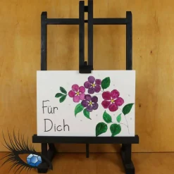 ►2021-0208◄ Karte B6 - GLÜCKWUNSCH "Für Dich + Blumen"