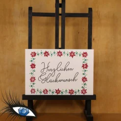 ►2022-0187◄ Karte B6 - GLÜCKWUNSCH "Herzlichen Glückwunsch + Blumen"