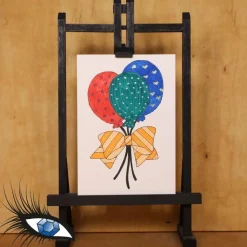 ►2022-0110◄ Karte B6 - GLÜCKWUNSCH "Luftballons"