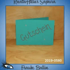 [2019-0580] Karte B6 - "Gutschein"
