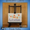 ►2021-0196◄ Karte B6 - GUTSCHEIN "Gutschein + Blumen"