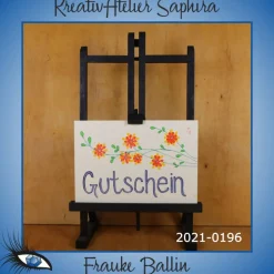 ►2021-0196◄ Karte B6 - GUTSCHEIN "Gutschein + Blumen"