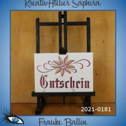 ►2021-0181◄ Karte B6 - GUTSCHEIN "Gutschein + Blüte"