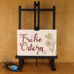 ►2022-0034◄ Karte B6 - OSTERN "Frohe Ostern + Blumen"