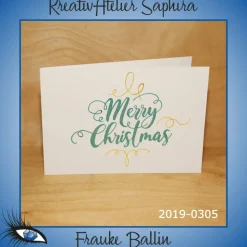 ►2019-0305◄ Karte B6 - WEIHNACHTEN "Merry Christmas"