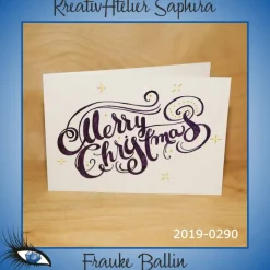 ►2019-0290◄ Karte B6 - WEIHNACHTEN "Merry Christmas"