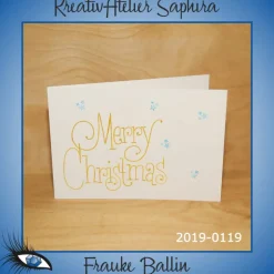 ►2019-0119◄ Karte B6 - WEIHNACHTEN "Merry Christmas"