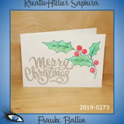 ►2019-0273◄ Karte B6 - WEIHNACHTEN "Merry Christmas"