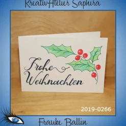 ►2019-0266◄ Karte B6 - WEIHNACHTEN "Weihnachtszweig"