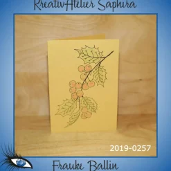 ►2019-0257◄ Karte B6 - WEIHNACHTEN "Weihnachtszweig"