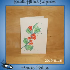 ►2019-0116◄ Karte B6 - WEIHNACHTEN "Weihnachtszweig"