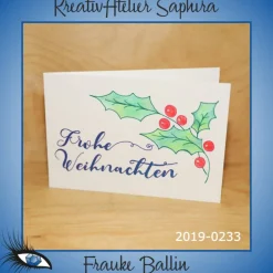 ►2019-0233◄ Karte B6 - WEIHNACHTEN "Weihnachtszweig"