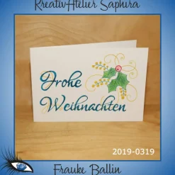 ►2019-0319◄ Karte B6 - WEIHNACHTEN "Weihnachtszweig"