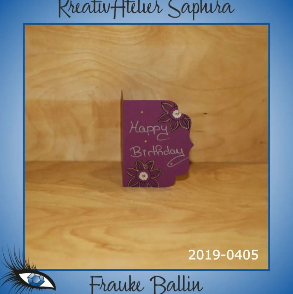 ►2019-0405◄ Karte ca A7 - GEBURTSTAG "Happy Birthday"