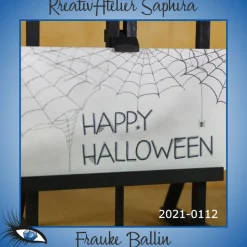 ►2021-0112◄ Karte Din lang - HALLOWEEN "Halloween + Spinnenweben"