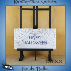 ►2021-0103◄ Karte Din lang - HALLOWEEN "Halloween + Spinnenweben"