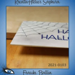 ►2021-0103◄ Karte Din lang - HALLOWEEN "Halloween + Spinnenweben"