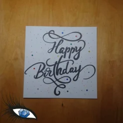 ►2023-0053◄ Karte Quadratisch - GEBURTSTAG "Happy Birthday"