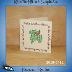 ►2019-0412◄ Karte quadratisch - WEIHNACHTEN