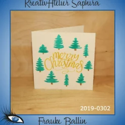 ►2019-0302◄ Karte quadratisch - WEIHNACHTEN "Merry Christmas"