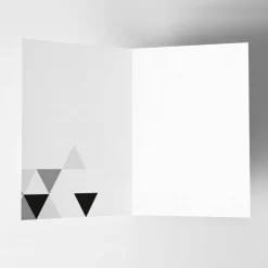 10 Klapp-Einladungskarten Dreiecke Glitzer inkl. 10 weißen Briefumschlägen - Hochzeit Geburtstag Konfirmation J