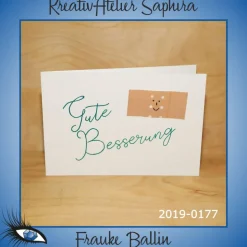 [2019-0177] Klappkarte "Gute Besserung / Genesungswünsche" - handgeschrieben