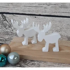 2 kleine Deko Elche aus Raysin ~ Elch zum dekorieren ~ Weihnachtselche ~ Streudeko