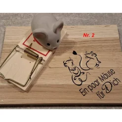 1 Mausefalle mit Maus perfekt für Geldgeschenke - originelle Verpackung für Geldgeschenke