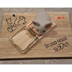 1 Mausefalle mit Maus perfekt für Geldgeschenke - originelle Verpackung für Geldgeschenke