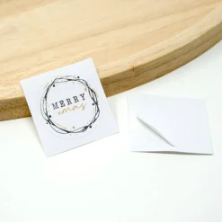 24 Merry Xmas Sticker | schwarz goldfarbene Aufkleber | rund, 4 cm