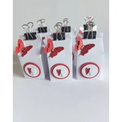 6 Milchtüten befüllbar, Gastgeschenk, Tischkarte zur Hochzeit