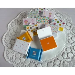 10 Mini Schultaschen für kleine Schokolade als Gastgeschenk/Tischdeko, erster Schultag,