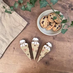 20 Mini Schultüten gestanzt aus Tonkarton & Kraftpapier – Streudeko Schulanfang Einschulung, Tiermotive, 6 cm