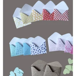 20 Mini Umschläge bunt Frühling – Kleine Briefumschläge als Gastgeschenk, Geldgeschenk oder Mitbringsel