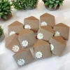 10 Mini Umschläge Gänseblümchen mit Kärtchen – Gastgeschenk, Geldgeschenk & Mitbringsel