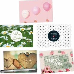 20 moderne Dankeskarten (DIN A6)