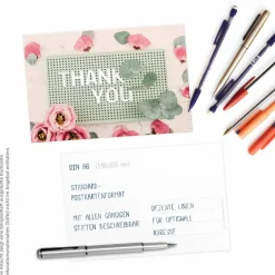 20 moderne Dankeskarten (DIN A6)