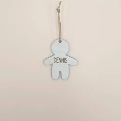 6 Motive Personalisierte Anhänger für Weihnachtsbaum und Geschenke Holzanhänger Christbaum Tannenbaum Schmuck mit Name