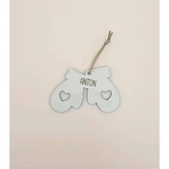 6 Motive Personalisierte Anhänger für Weihnachtsbaum und Geschenke Holzanhänger Christbaum Tannenbaum Schmuck mit Name