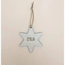 6 Motive Personalisierte Anhänger für Weihnachtsbaum und Geschenke Holzanhänger Christbaum Tannenbaum Schmuck mit Name